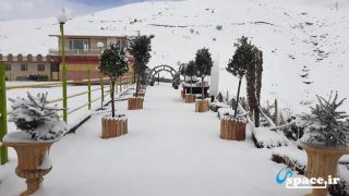 نمای برفی مجموعه گردشگری و اقامتی شاسوار - سنندج - روستای صلوات آباد